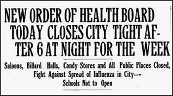 Health Board closes city for influenza
